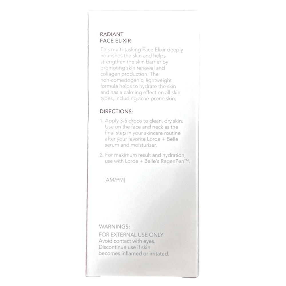 Lorde + Belle Radiant Face Elixir 30ml NWT Vitamin C Retinol Alternative Serum - Picture 4 of 6